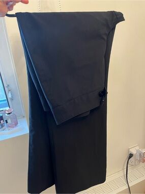 Classic Black Wool Blend Overcoat